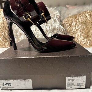 Gucci Women's Dark Red Patent Heels